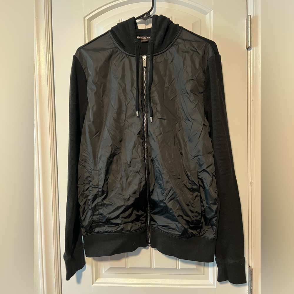 Michael Kors Black Hooded Zip UP Jacket
